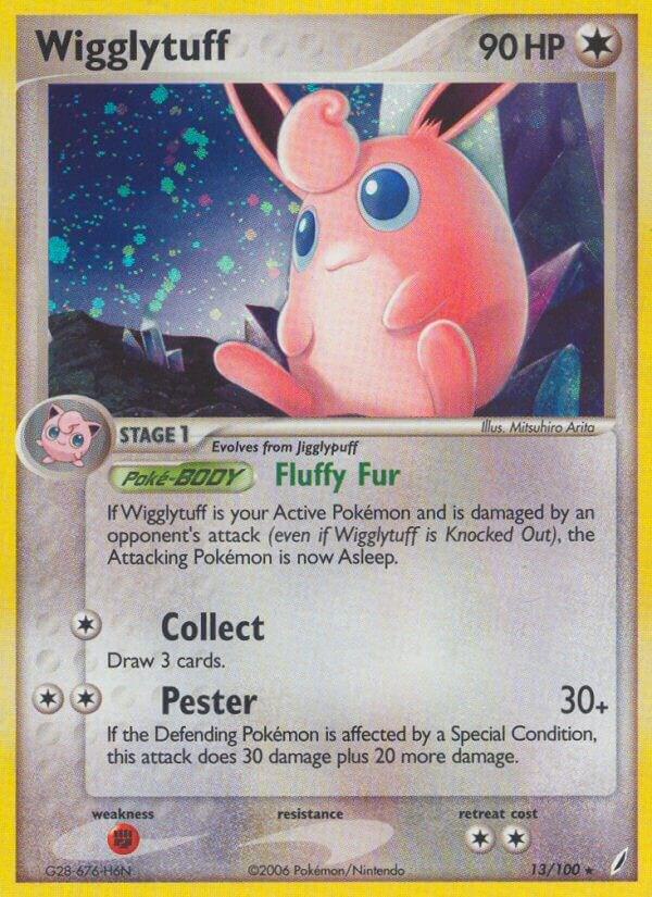 Wigglytuff 13/100 card from Crystal Guardians