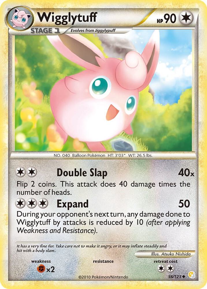 Wigglytuff 56/123 card from HeartGold SoulSilver