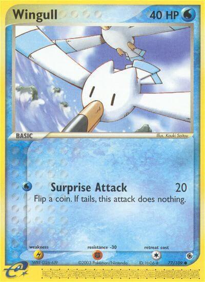 Wingull 77/109 card from Ruby and Sapphire