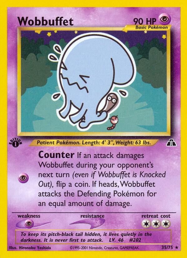 Wobbuffet (35) 35/75 card from Neo Discovery