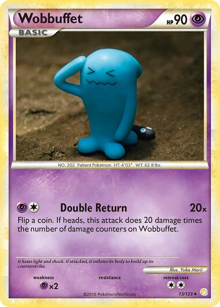 Wobbuffet 13/123 card from HeartGold SoulSilver