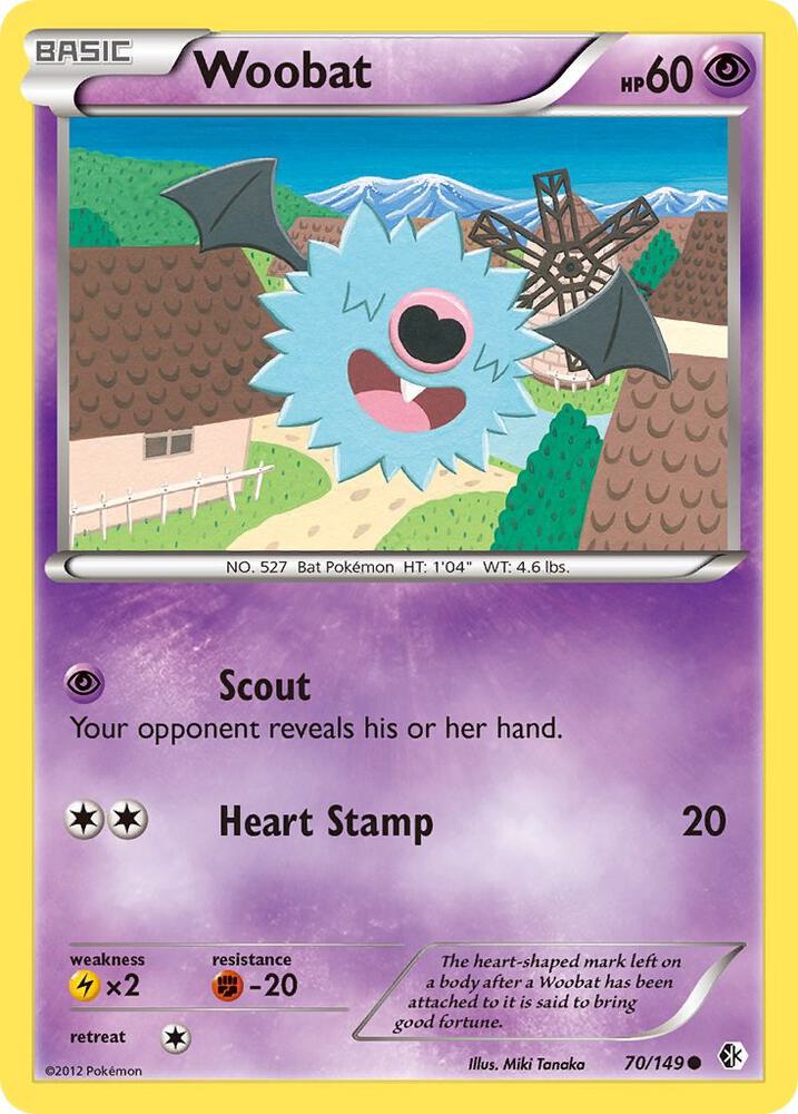 Woobat 70/149 card from Boundaries Crossed