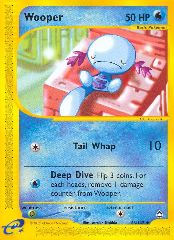 Wooper (66) 066/147 card from Aquapolis