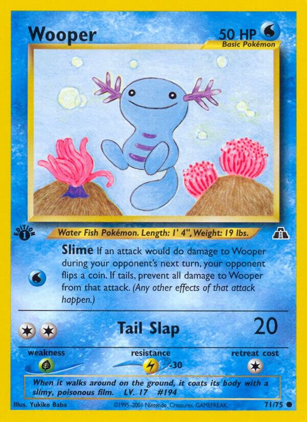 Wooper 71/75 card from Neo Discovery