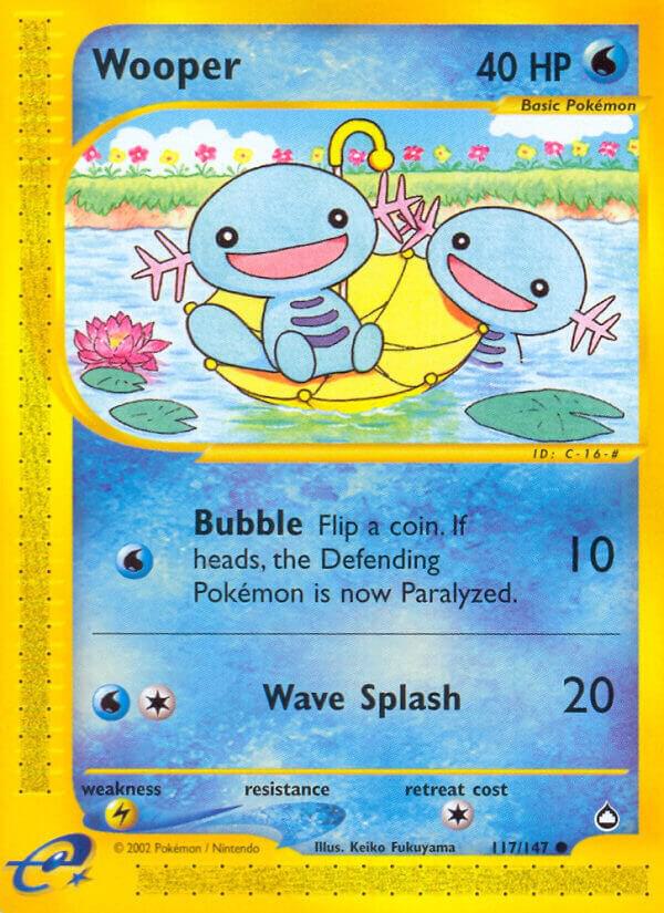 Wooper (117) 117/147 card from Aquapolis