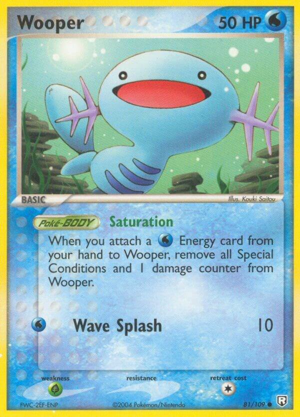 Wooper 81/109 card from Team Rocket Returns