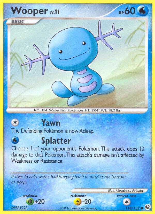 Wooper 118/132 card from Secret Wonders