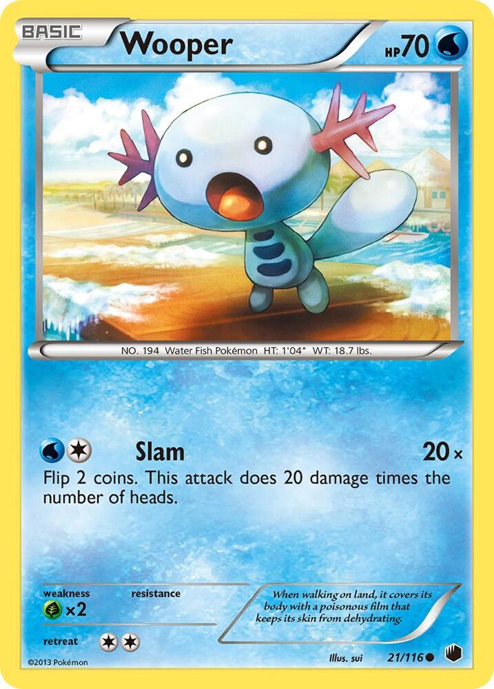 Wooper 21/116 card from Plasma Freeze