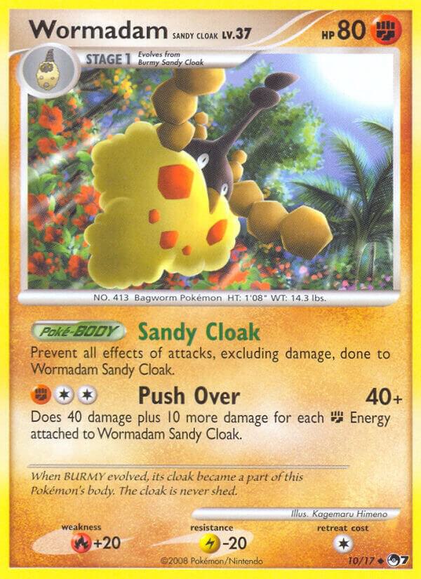 Wormadam Sandy Cloak 010/017 card from POP Series 7