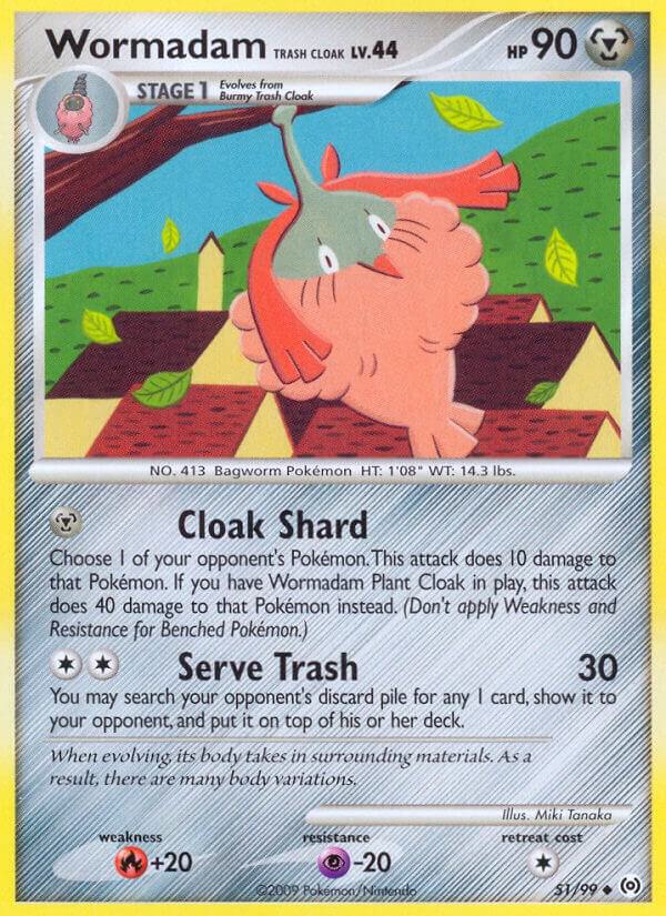 Wormadam Trash Cloak 51/99 card from Arceus