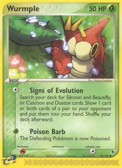Wurmple 78/109 card from Ruby and Sapphire