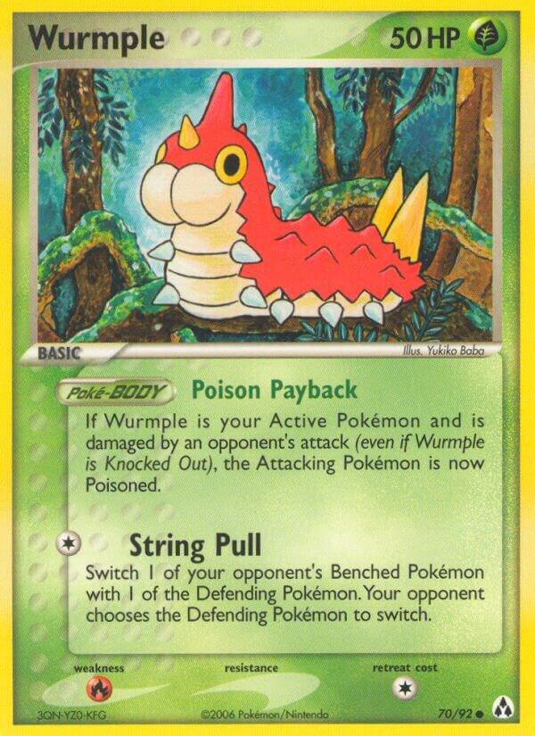 Wurmple 70/92 card from Legend Maker