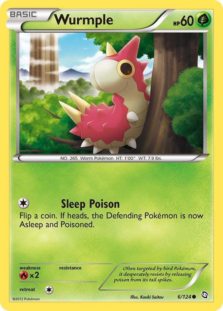 Wurmple 6/124 card from Dragons Exalted