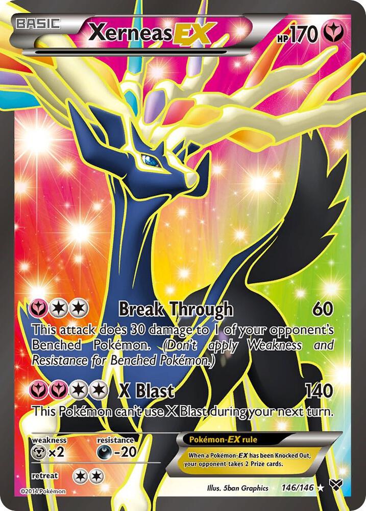 Xerneas EX (146 Full Art) 146/146 card from XY Base Set