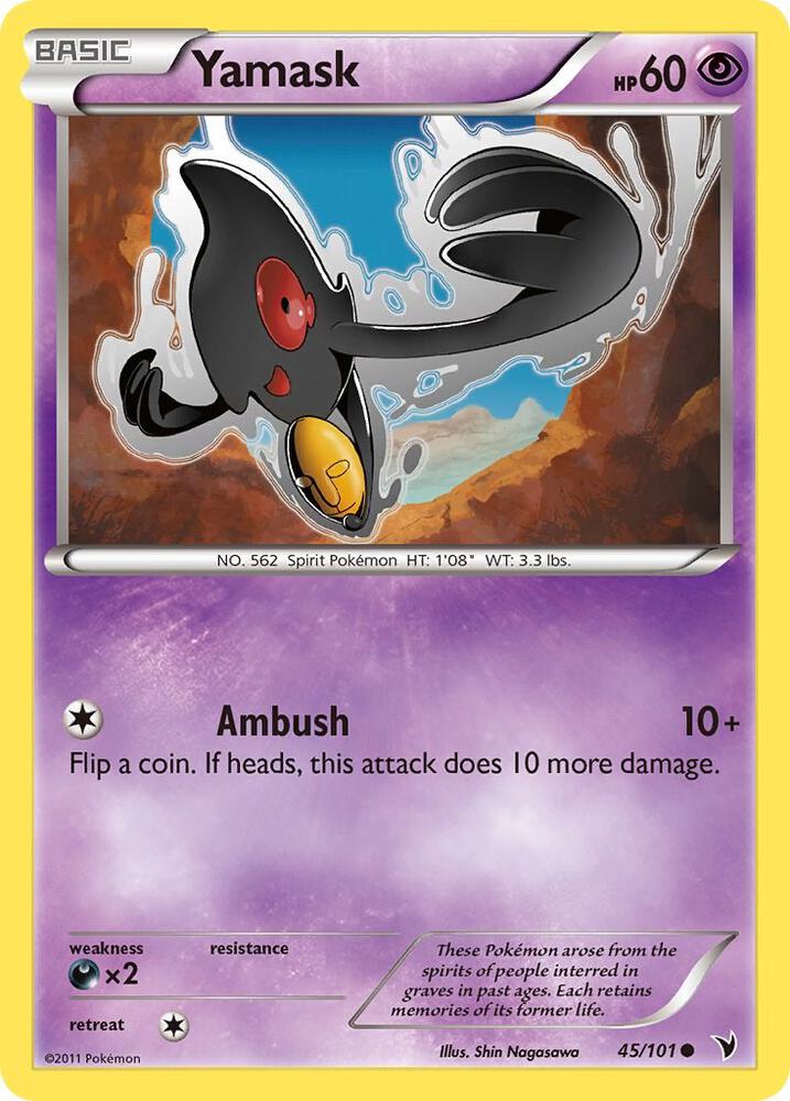 Yamask (45) 45/101 card from Noble Victories