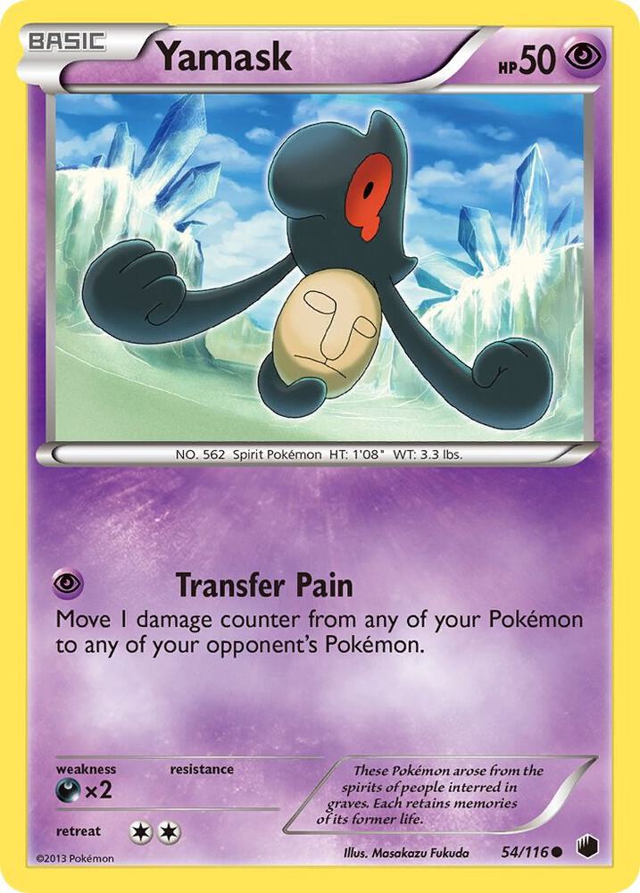 Yamask (54) 54/116 card from Plasma Freeze