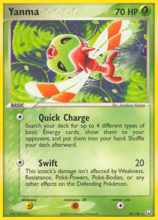 Yanma 28/109 card from Team Rocket Returns