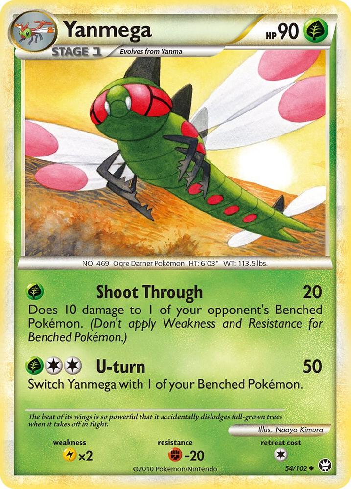 Yanmega 54/102 card from Triumphant