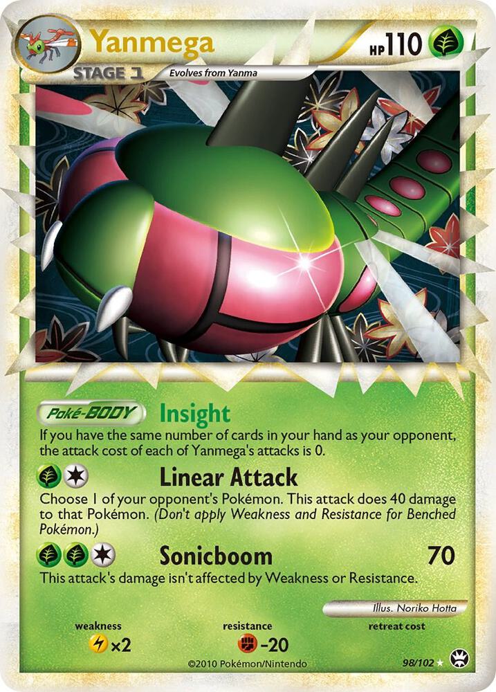 Yanmega (Prime) 98/102 card from Triumphant