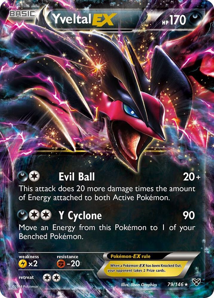 Yveltal EX 79/146 card from XY Base Set