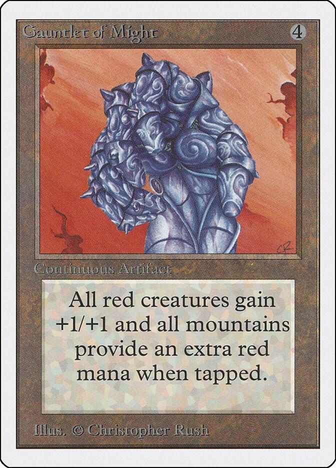 Gauntlet of Might card from Unlimited Edition