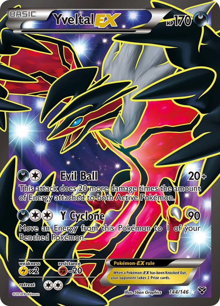Yveltal EX (144 Full Art) 144/146 card from XY Base Set