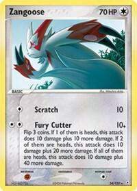 Zangoose 34/110 card from Holon Phantoms