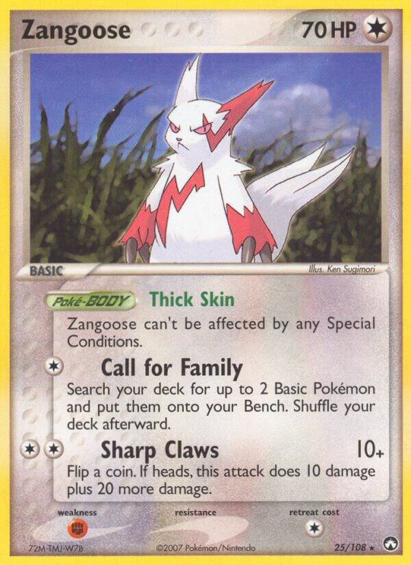 Zangoose 25/108 card from Power Keepers