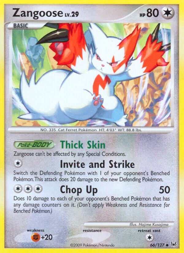Zangoose 66/127 card from Platinum