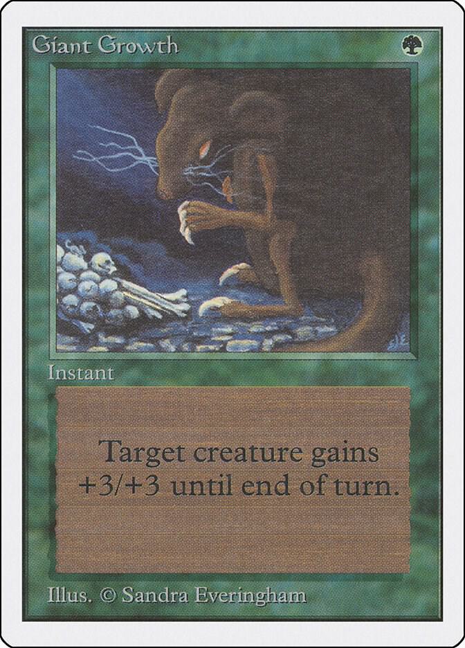 Giant Growth card from Unlimited Edition