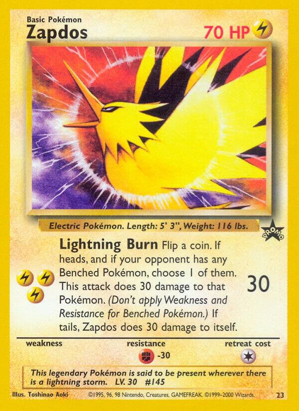 Zapdos 23/53 card from WoTC Promo