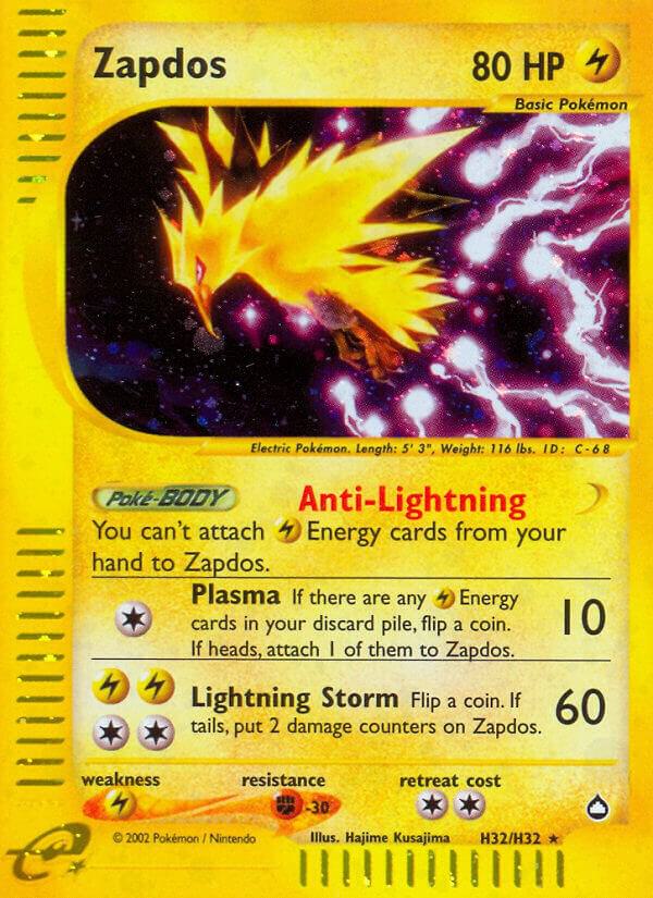 Zapdos (H32) H32/H32 card from Aquapolis