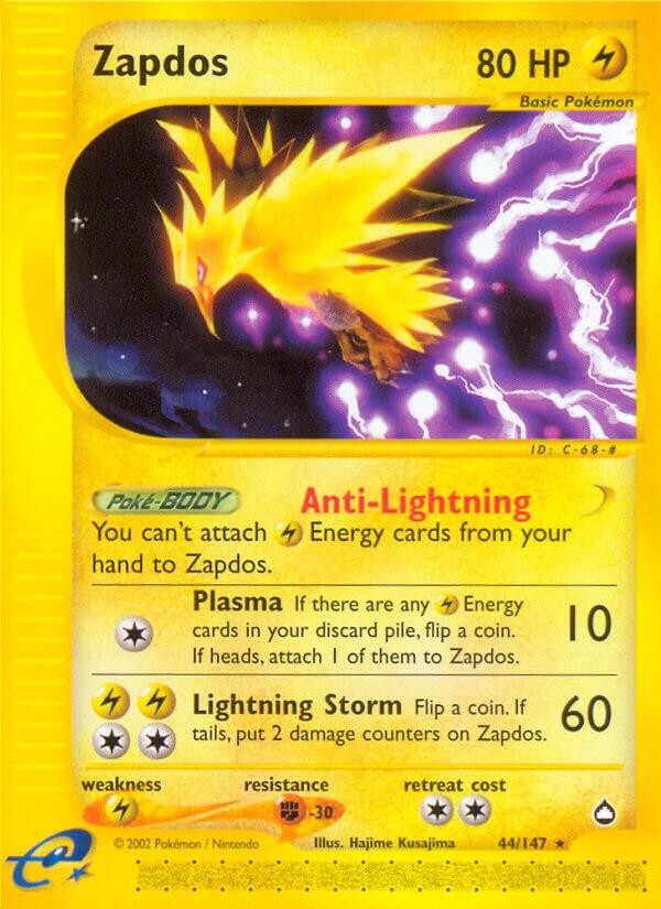 Zapdos 044/147 card from Aquapolis