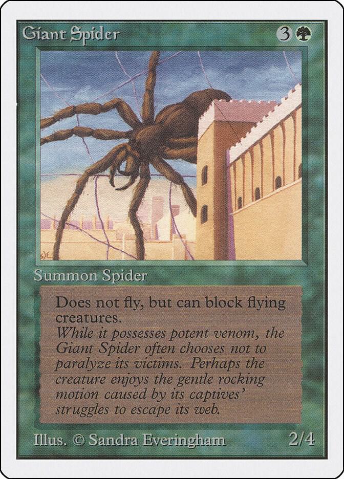 Giant Spider card from Unlimited Edition