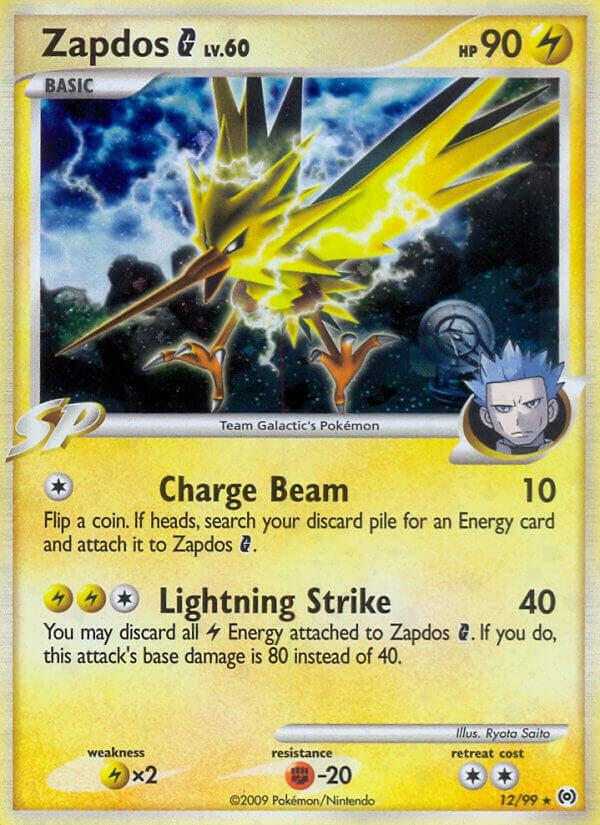 Zapdos G 12/99 card from Arceus