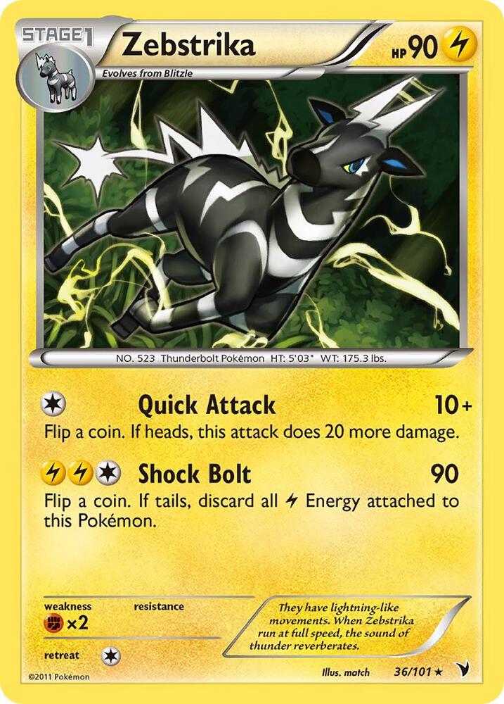 Zebstrika 36/101 card from Noble Victories