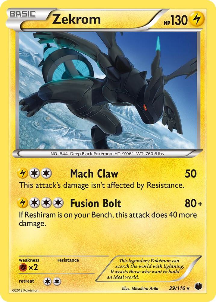 Zekrom 39/116 card from Plasma Freeze