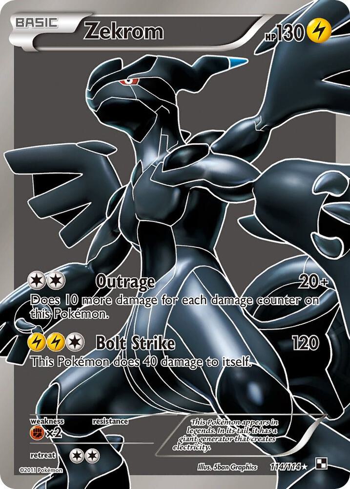 Zekrom (114 Full Art) 114/114 card from Black and White