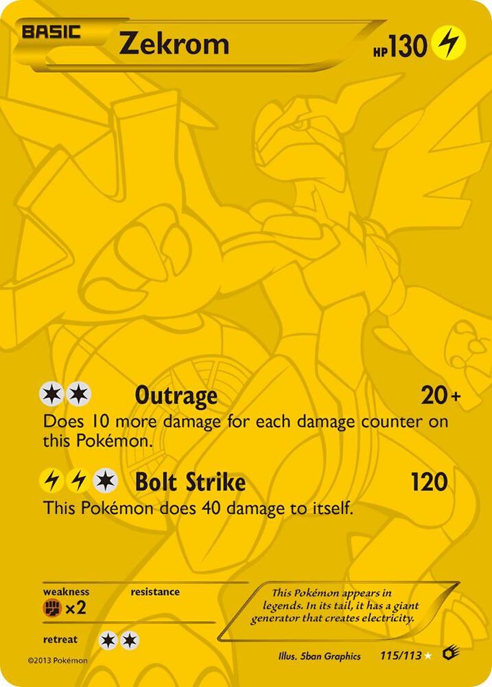 Zekrom (115 Full Art Secret Rare) 115/113 card from Legendary Treasures