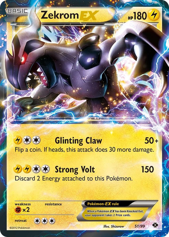 Zekrom EX 51/99 card from Next Destinies