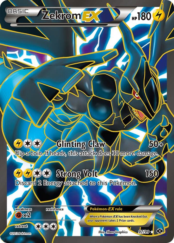 Zekrom EX (97 Full Art) 97/99 card from Next Destinies