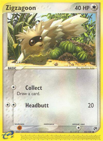 Zigzagoon 85/100 card from Sandstorm