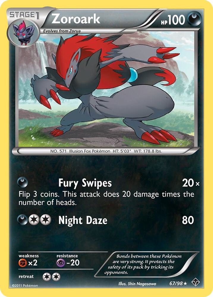 Zoroark 67/98 card from Emerging Powers