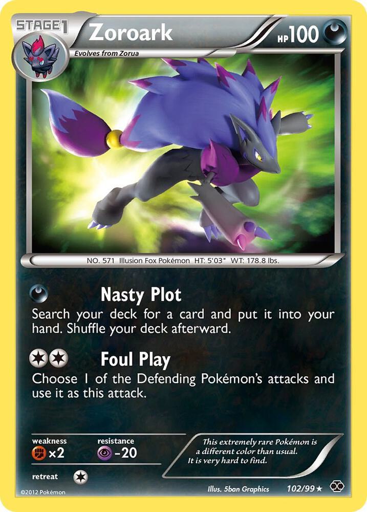 Zoroark 102/99 card from Next Destinies