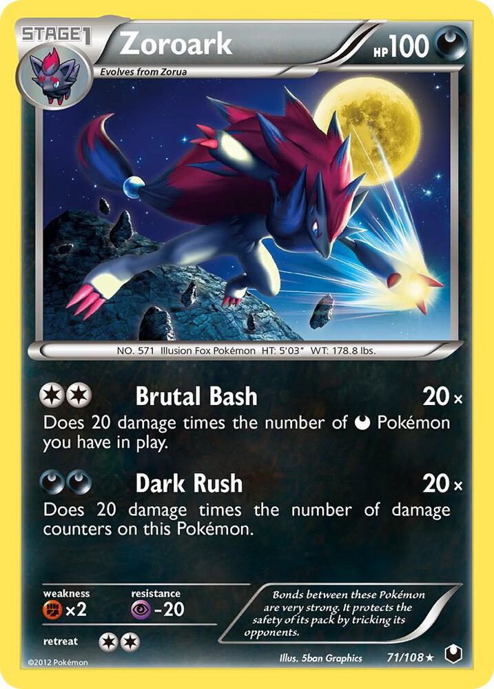 Zoroark 71/108 card from Dark Explorers