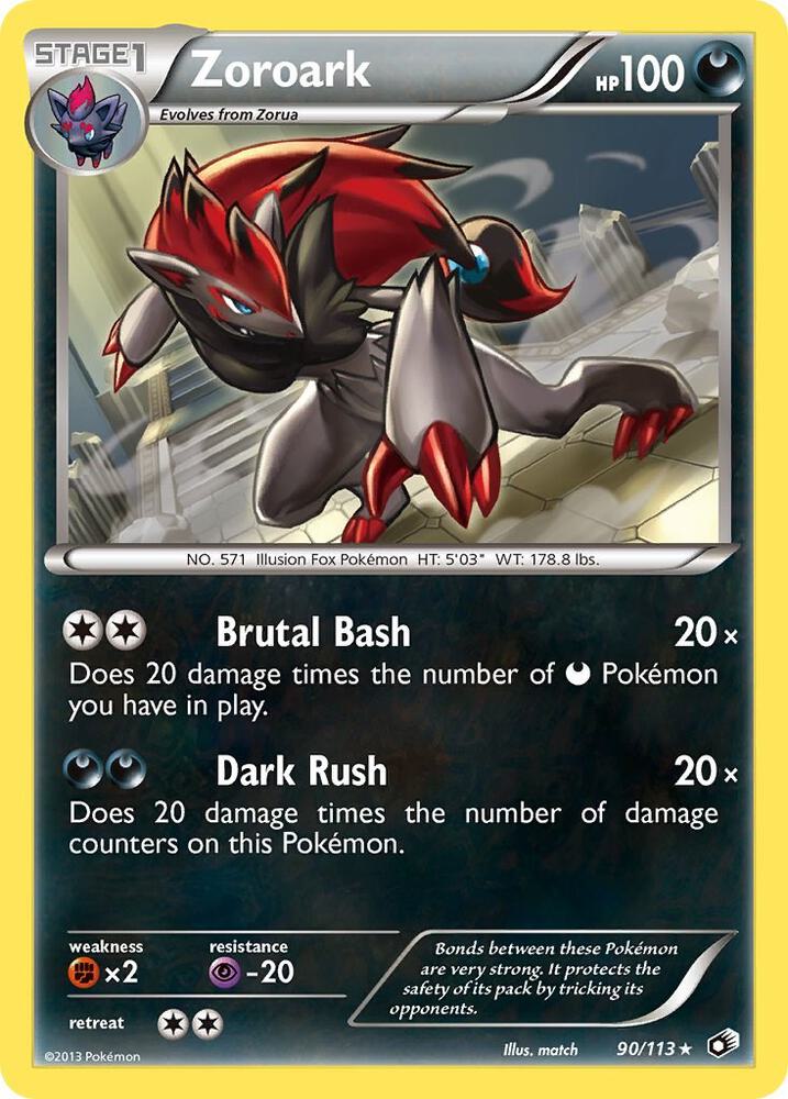Zoroark 90/113 card from Legendary Treasures