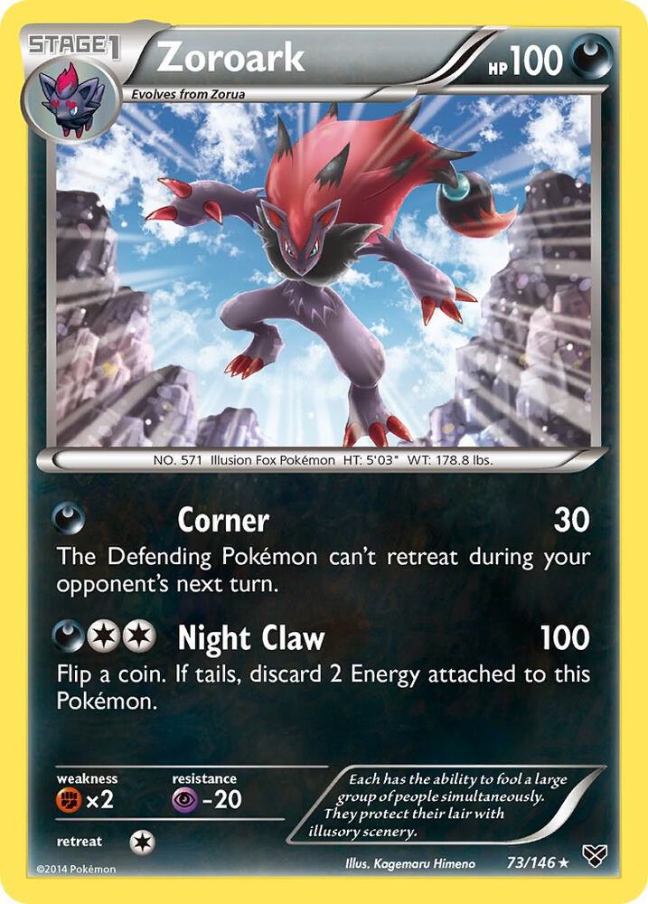 Zoroark 73/146 card from XY Base Set