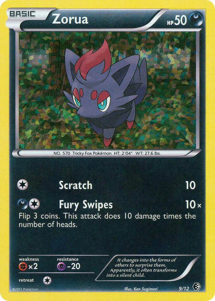 Zorua - 9/12 009/012 card from McDonald's Promos 2011