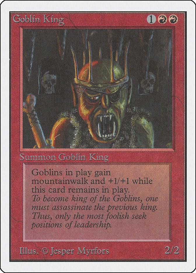 Goblin King card from Unlimited Edition