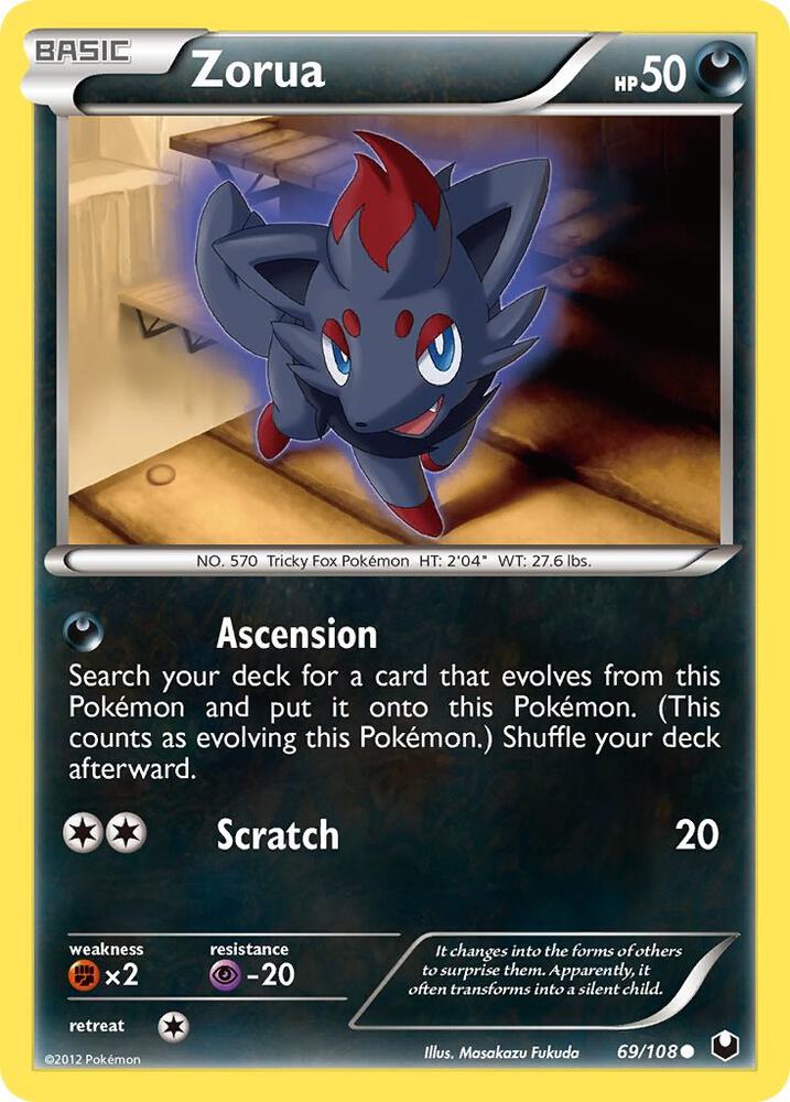 Zorua (69) 69/108 card from Dark Explorers
